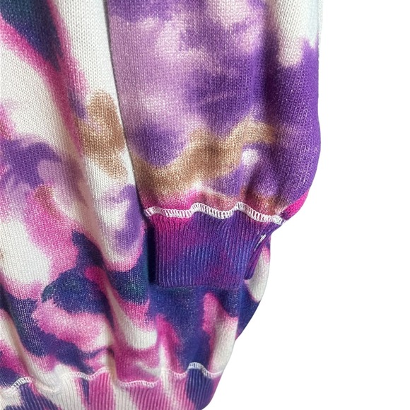 Natural Life Taylor Oversized Tie Dye Knit Sweater Purple Pink L/XL S Pullover - Picture 5 of 5
